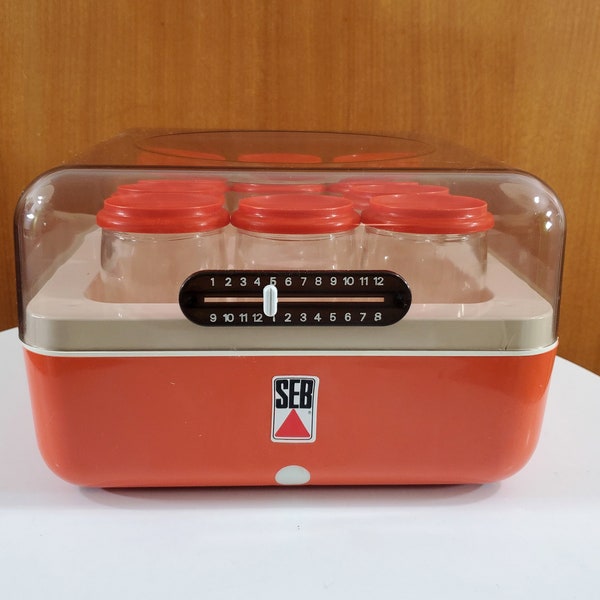 Vintage SEB Model 875 Yoghurt Maker - Fel Oranje - Werken