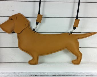 Eye-catching Dachshund leather bag