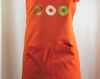 Kitchen apron "Donut Queen", cooking apron, baking apron, embroidered