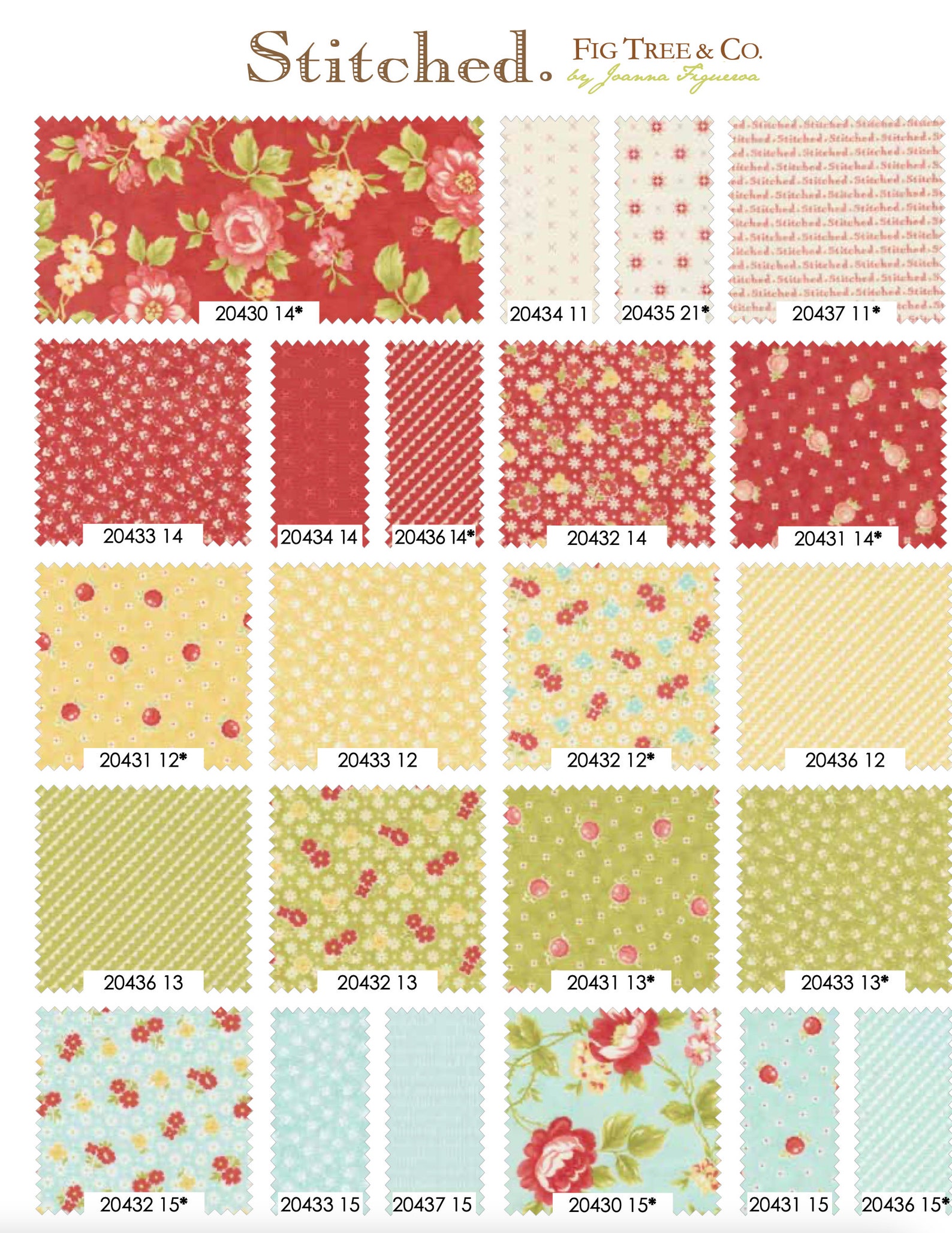 MODA "stitched "mini Charm Pack by Fig Tree and Co - Etsy