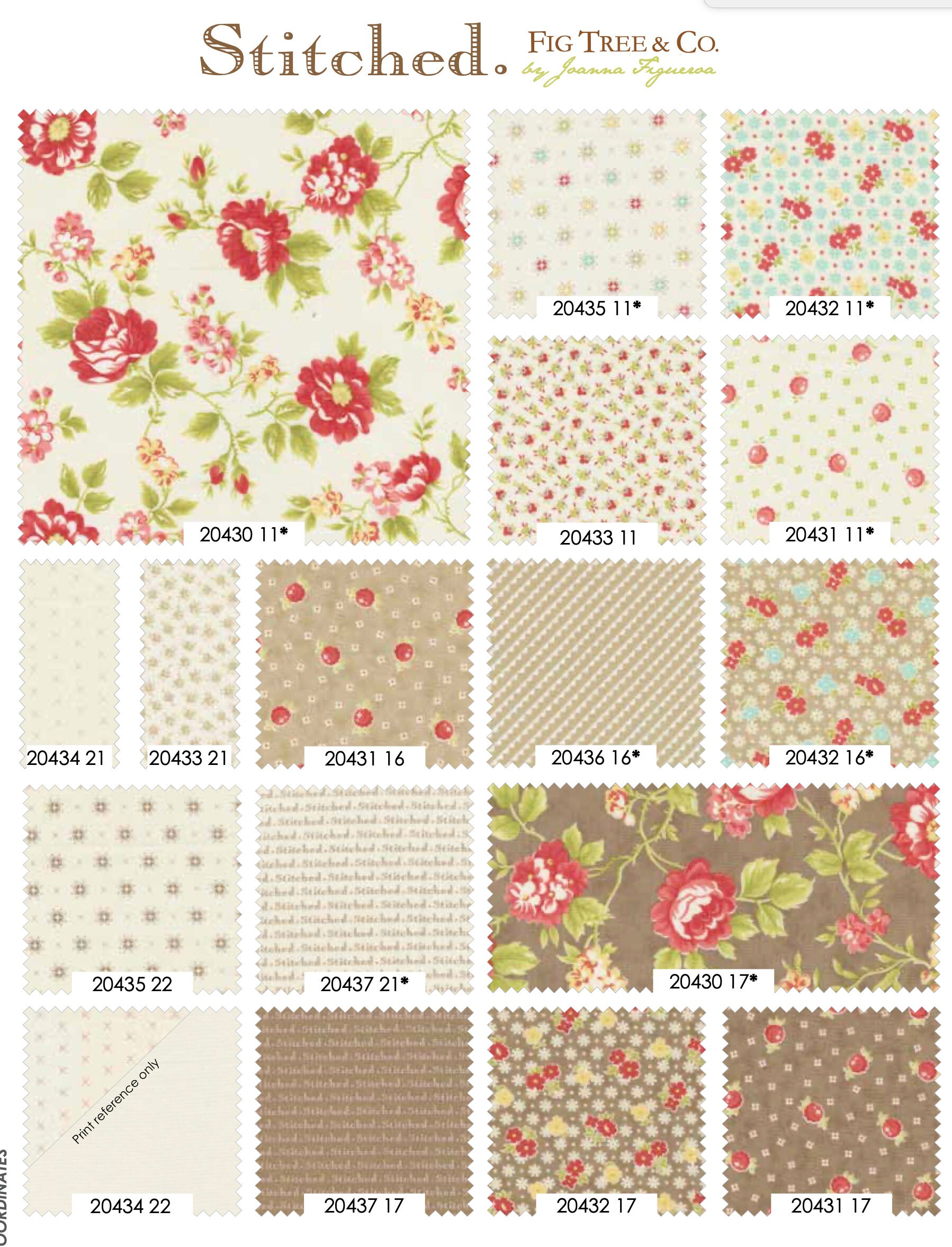 MODA "stitched "mini Charm Pack by Fig Tree and Co - Etsy