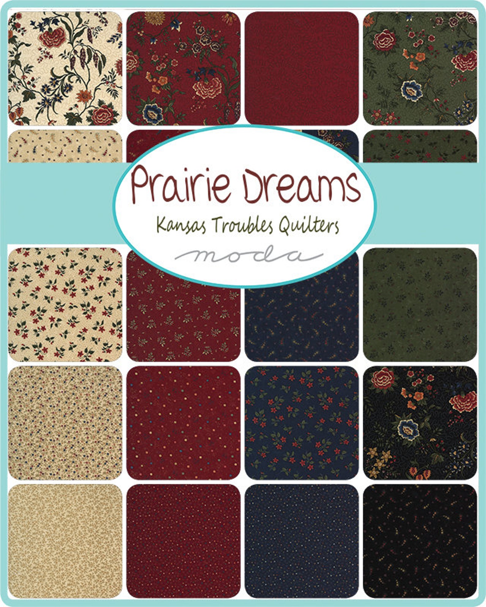 Moda Prairie Dreams fabric by Kansas City Etsy