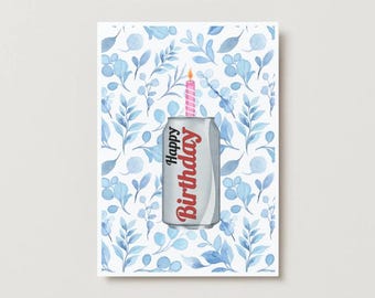 Diet Coke Preppy Birthday Card Digital