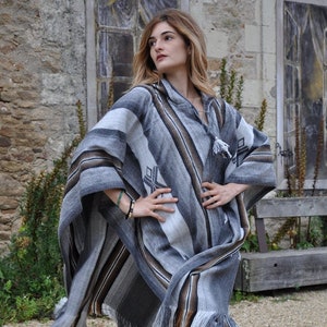 Poncho alpaga grande taille, Poncho laine d'alpaga look actuel, Poncho femme grande taille, vaste choix de ponchos au meilleur prix, image 1