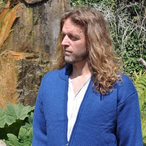 Peruvian Men&#39;s Vest, Alpaca Knitted Cardigan with Zipper, Men&#39;s Alpaca Jacket, Men&#39;s Alpaca Wool Jacket, Sweater with Two Pockets