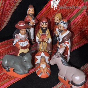 The Andean nativity scene, unique piece made entirely by hand, the Peruvian nativity scene, Andean nativity scene, authentic Andean nativity scene, Christmas nativity scene