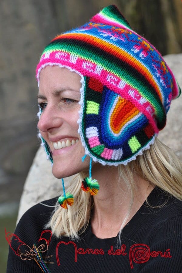 Bonnet péruvien, bonnet péruvien femme, bonnet péruvien aux couleurs  chaudes, véritable bonnet péruvien, Bonnet péruvien motifs stylisés - Etsy  France
