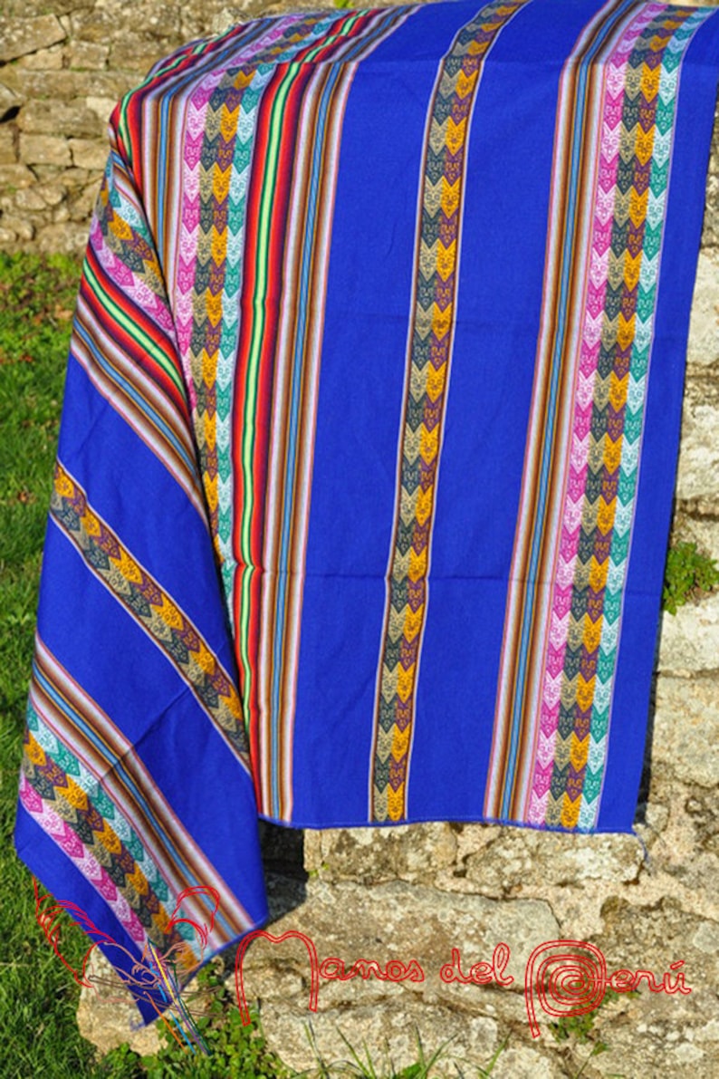 Peruvian Fabric, Peruvian Weaving, Long Peruvian Weaving, Cheap Fabric, Mantas Peruana, aguayo, Peruvian manta, licllas, cheap fabric, Blue