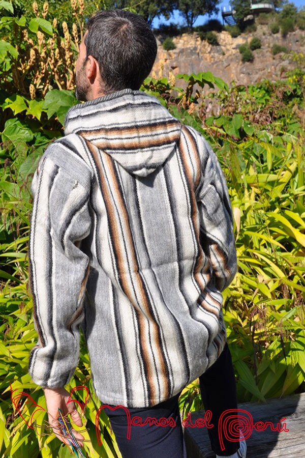 The Peruvian Jacket Men's Jacket With Hood Pure New - Etsy