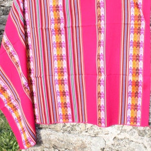 Peruvian Fabric, Peruvian Weaving, Long Peruvian Weaving, Cheap Fabric, Mantas Peruana, aguayo, Peruvian manta, licllas, cheap fabric, Rose fuchsia