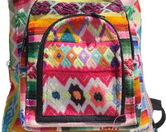 Peruvian doc bag, unique model backpack, Andean weaving backpack, fair backpack, handmade backpack, peruvian backpack