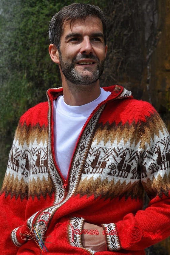Chalecos de alta calidad hechos en Peru Chalecos con capucha para hombre Chalecos de lana de alpaca Chalecos peruanos tejidos en lana de alpaca Etsy Mexico