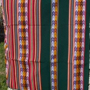 Peruvian Fabric, Peruvian Weaving, Long Peruvian Weaving, Cheap Fabric, Mantas Peruana, aguayo, Peruvian manta, licllas, cheap fabric, Green