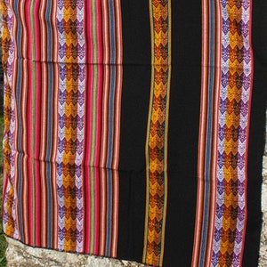 Peruvian Fabric, Peruvian Weaving, Long Peruvian Weaving, Cheap Fabric, Mantas Peruana, aguayo, Peruvian manta, licllas, cheap fabric, Black