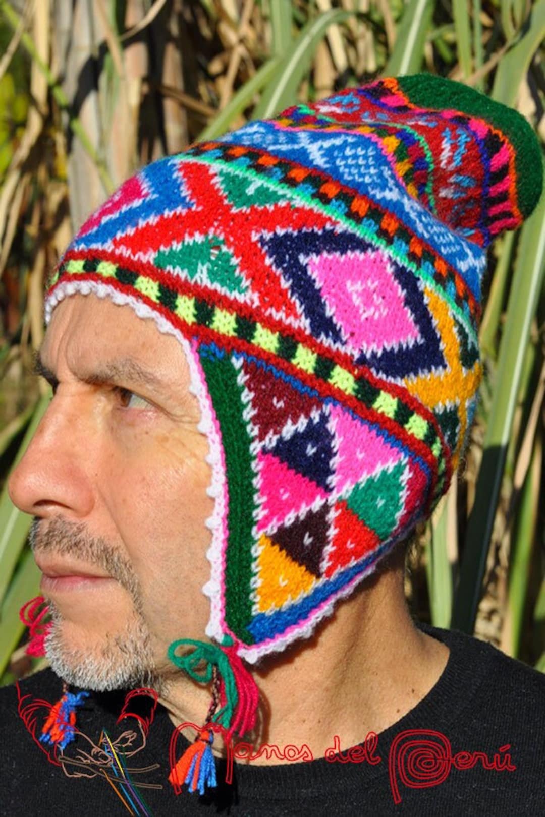 Peruvian hat men, Bonnet Péruvien Homme, Chullo peruano, bonnet homme, men  hat, péruvian hat, bonnet péruvien tricoté main, Chullo Taquile -   France