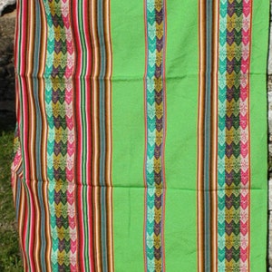 Peruvian Fabric, Peruvian Weaving, Long Peruvian Weaving, Cheap Fabric, Mantas Peruana, aguayo, Peruvian manta, licllas, cheap fabric, vert Menthe