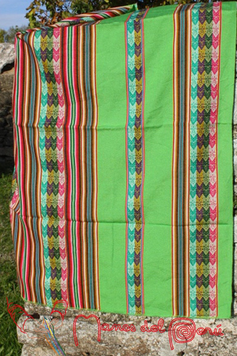 Peruvian Fabric, Peruvian Weaving, Long Peruvian Weaving, Cheap Fabric, Mantas Peruana, aguayo, Peruvian manta, licllas, cheap fabric, vert Menthe