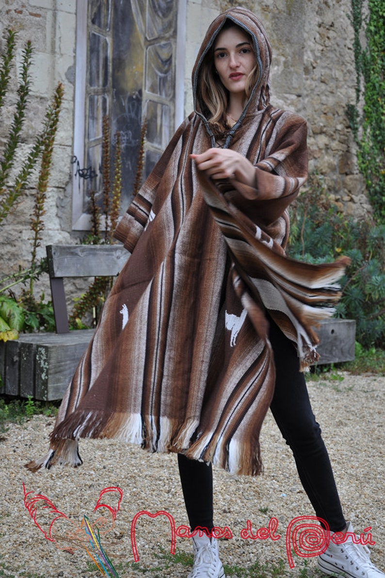 Poncho alpaga grande taille, Poncho laine d'alpaga look actuel, Poncho femme grande taille, vaste choix de ponchos au meilleur prix, image 10