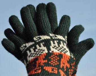 Bonito par de guantes, guantes de alpaca peruana, notable par de guantes suaves y cálidos, guantes duraderos y resistentes, piezas únicas