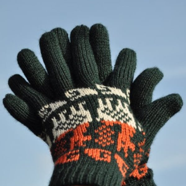 Jolie paire de gants, gants péruviens en alpaga, remarquable paire de gants chaud doux, des gants durables et résistant, pièces uniques