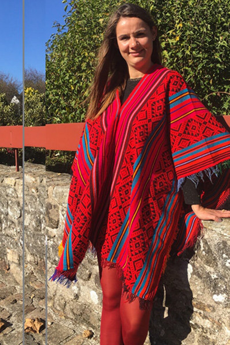 Poncho péruvien poncho en laine Peruvian Poncho Inca ...