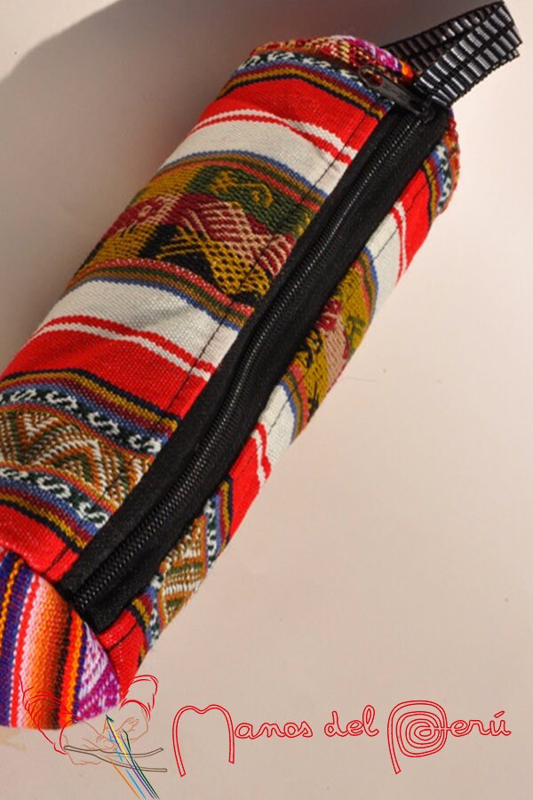 Trousse à Crayons, Trousse Du Pérou, Tubulaire, Trousse Tissu Péruvien, Pour L'école, Couleurs Varié
