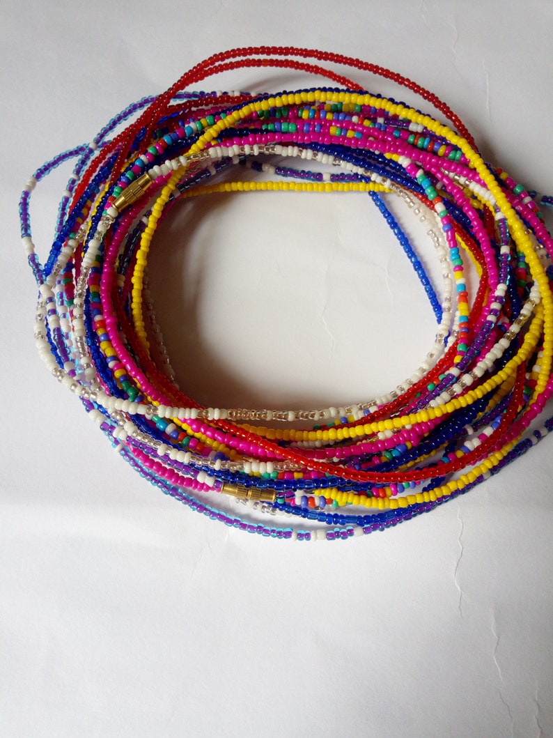 ON SALE 10 Waist beads body chain belly chain shrinking chain with clasps