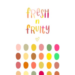 Fresh N Fruity Procreate Color Palette
