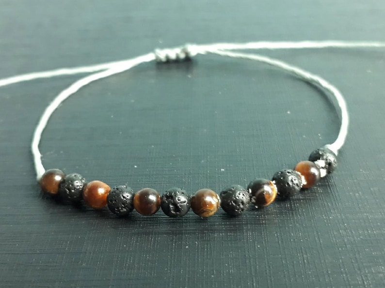 Tiger eye lava stone bracelets for men and women beaded bracelets black brown bracelets gemstone bracelets