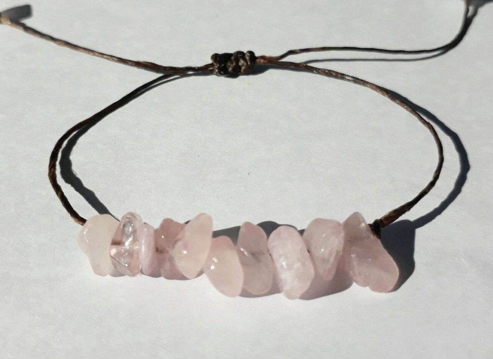 Rose quartz bracelets for Men and Women Etsy