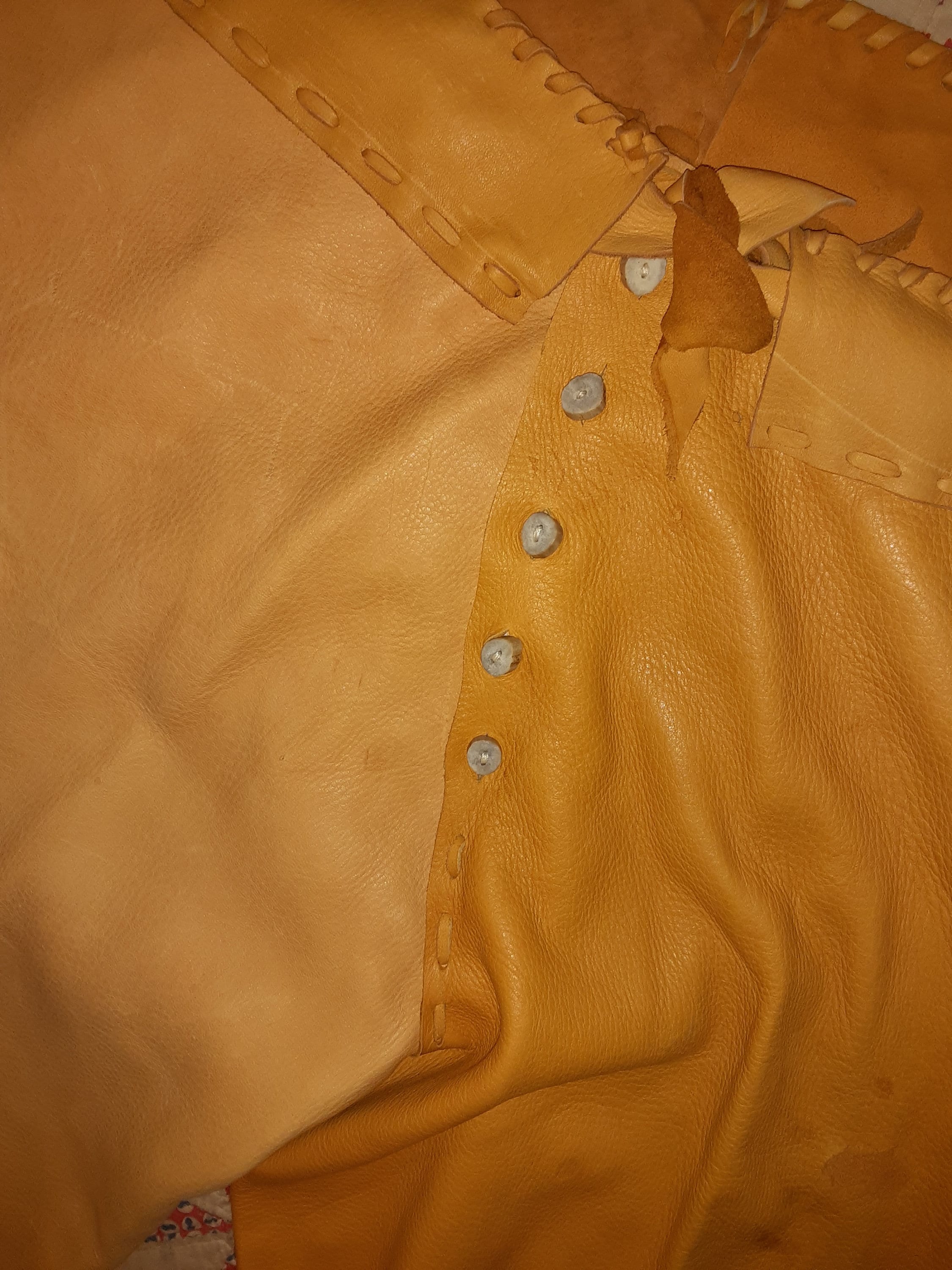 Handmade Deerskin Leather Pants: Mountain Man Buckskin Fringe (34 