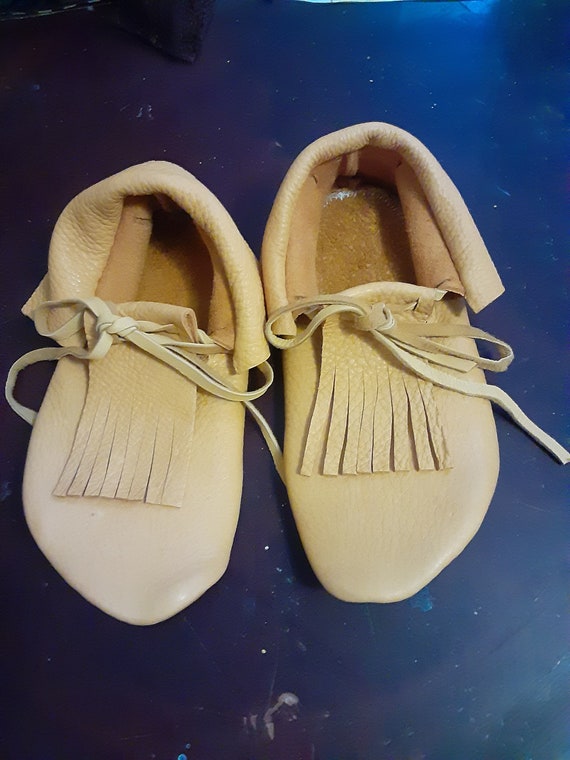 Custom Made Hand Sewn Moccasins Leather Elk Hide Buffalo Hide Etsy
