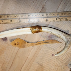 deer leg bone and deer antler knife, #13