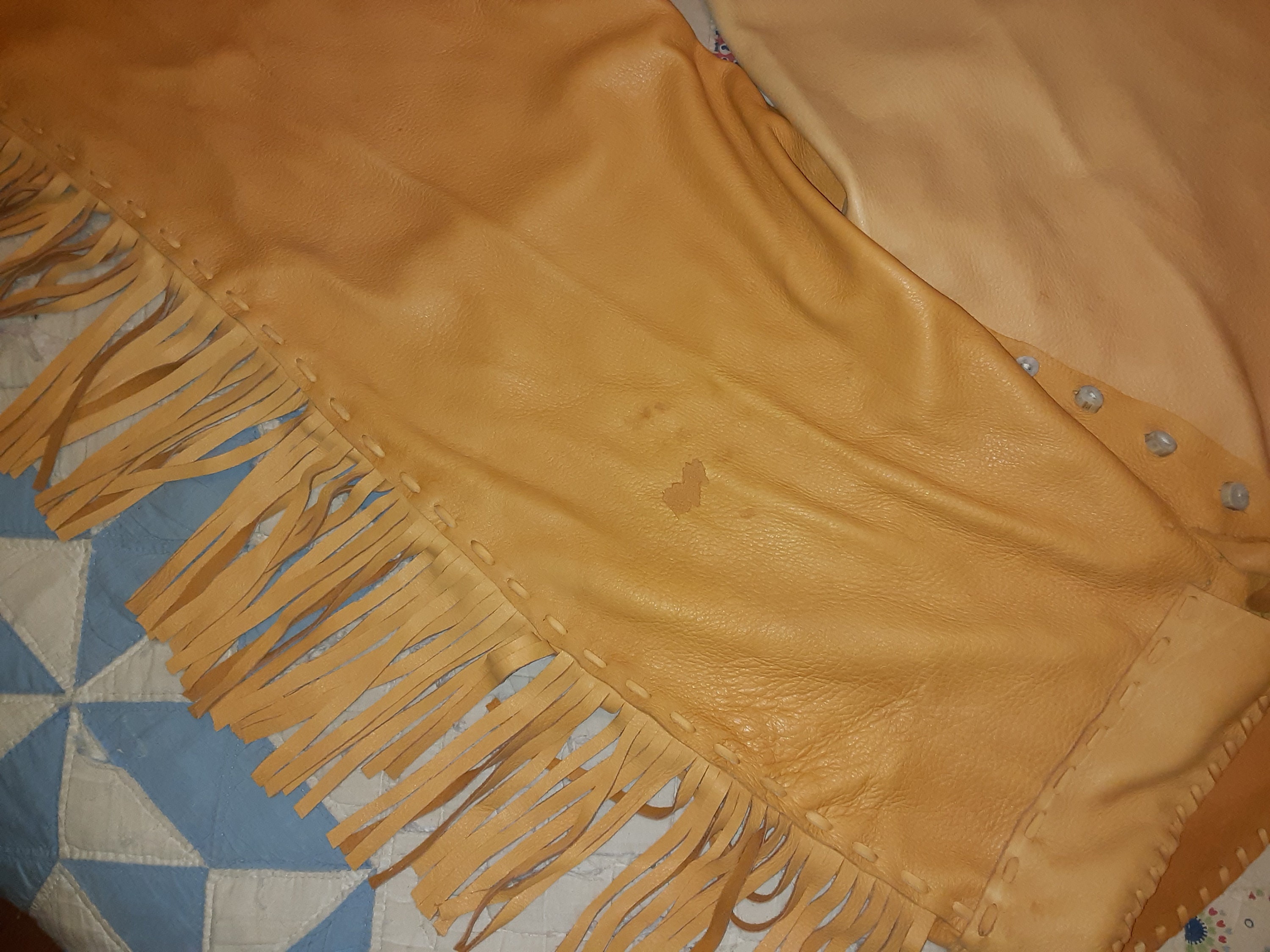 Handmade Deerskin Leather Pants: Mountain Man Buckskin Fringe (34 