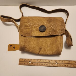 Bolsa de piel de búfalo n.º 3 cosida a mano por mí