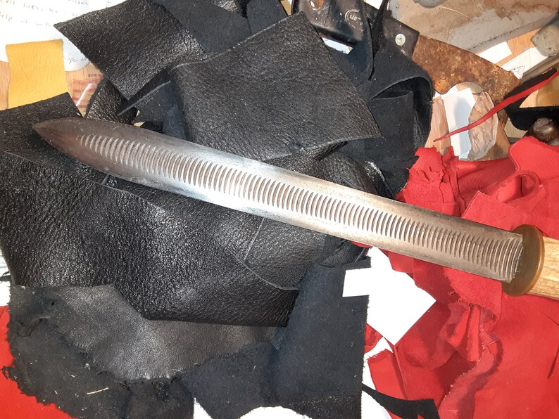 Horseshoe Rasp Knife With Elk Antler Handle Etsy