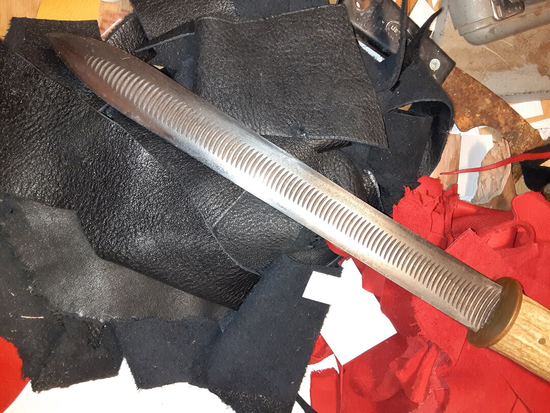 Horseshoe Rasp Knife With Elk Antler Handle Etsy