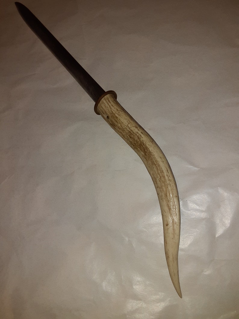Horseshoe Rasp Knife With Elk Antler Handle Etsy