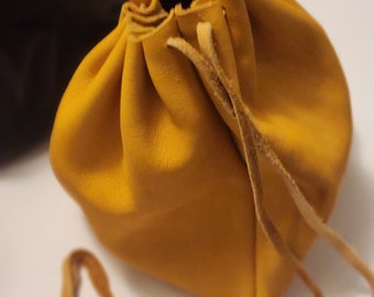 Handmade Hand Sewn large 3-sided deer hide bag, several different colors