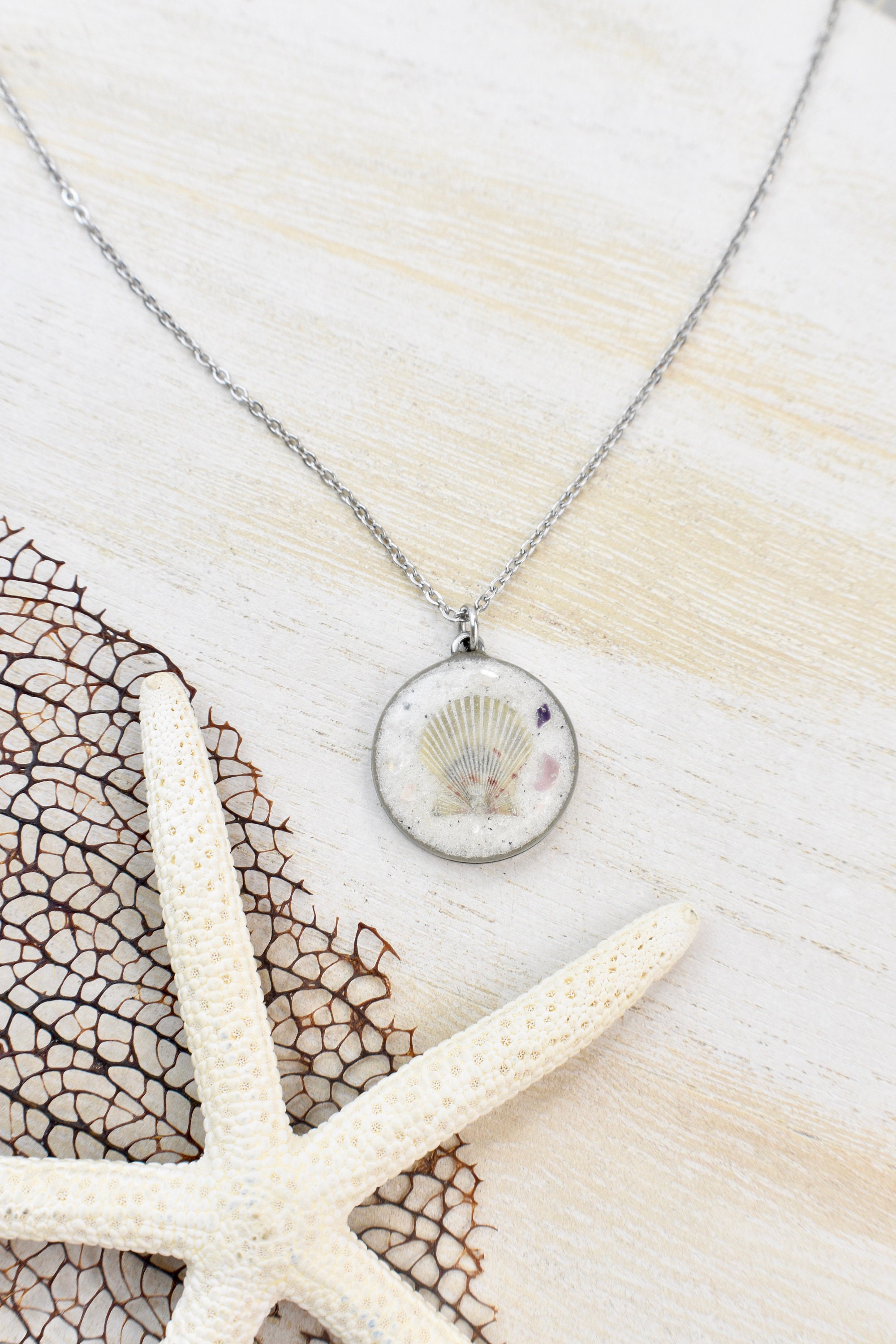Shark Tooth Resin Jewelry Sand Shell 