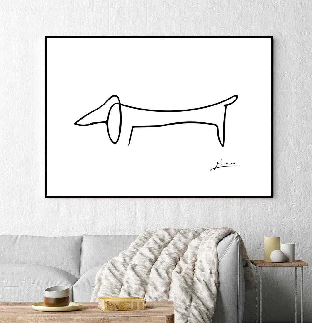 Pablo Picasso Sausage Dog Print Minimalist Picasso Print Etsy UK