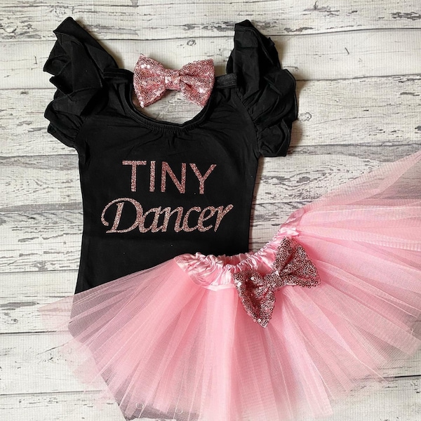 Tiny Dancer Baby Girl Outfit Dance Class Leotard Dance Shirt Tutu Toddler Girl Baby girl Clothes Baby Girl Leo Baby Shower Gift Ballerina