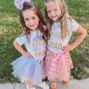 Girls Kindergarten Graduation Outfit Kindergarten Graduate Kindergarten Girls Kinder Outfit Graduate outfit Glitter Shirt Preschool Graduate