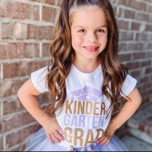 Girls Kindergarten Graduation Outfit Kindergarten Graduate Kindergarten Girls Kinder Outfit Graduate outfit Glitter Shirt Preschool Graduate