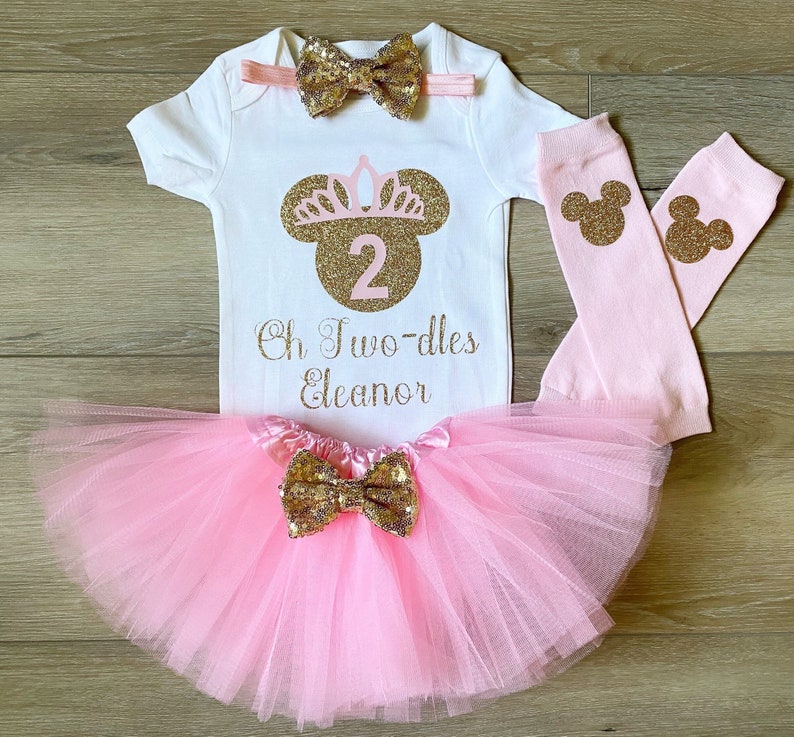 Pink and Gold Oh Twodles Birthday Shirt Minnie Mouse Birthday Outfit Toodles Birthday Shirt Oh Twodles Minnie Mouse 2nd Birthday Personalize image 5