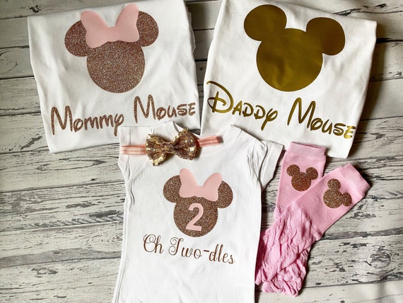 Pink and Gold Oh Twodles Minnie Mouse 