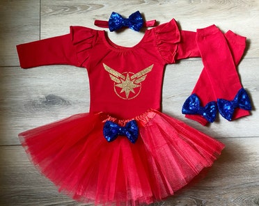Captain marvel baby clothes 2025