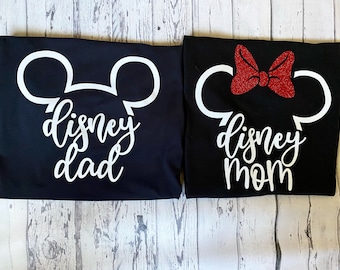 Camisetas familiares de Disney a juego Camisetas de Disney World Camisetas de Disneyland Camiseta personalizada 2023 de mamá y papá de Disney Disney Bound