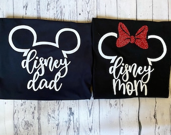 Matching Disney Family Shirts Disney World Shirts Disneyland Shirts Custom Personalized 2023 Disney Mom and Disney dad Shirt Disney Bound