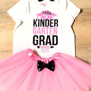 Girls Kindergarten Graduation Outfit Kindergarten Graduate Kindergarten Girls Kinder Outfit Graduate outfit Glitter Shirt Preschool Graduate